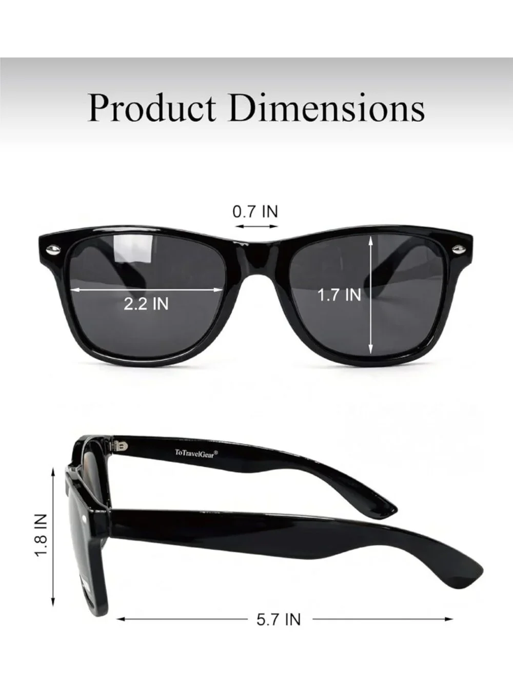 Women's Black Trendy Rectangle Sun Glasses Classic Designer Shade UV Protection